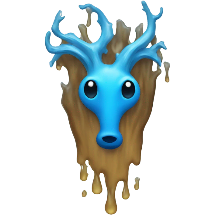 Blue hart made out of water emoji