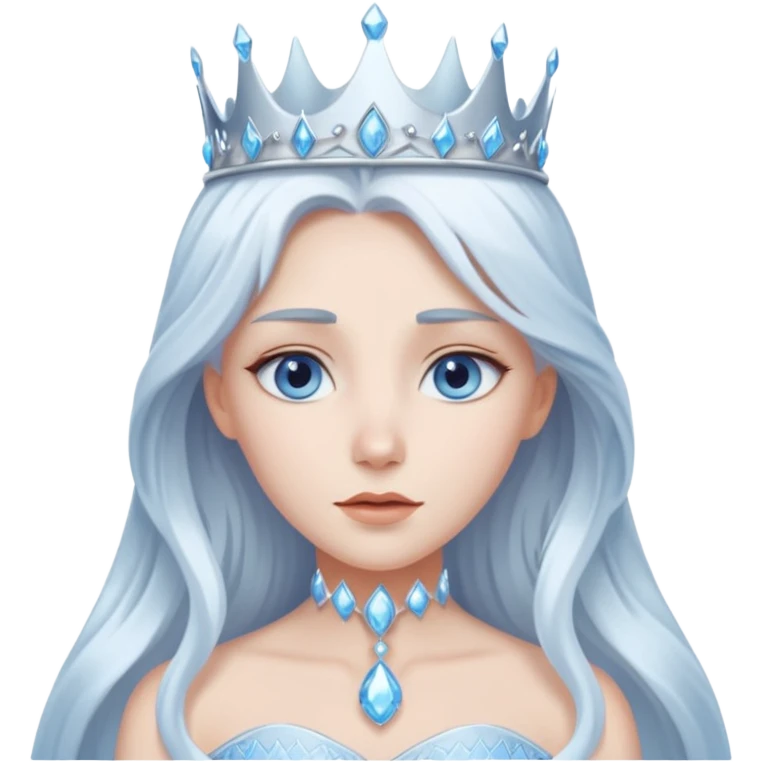 Ice queen with crown emoji