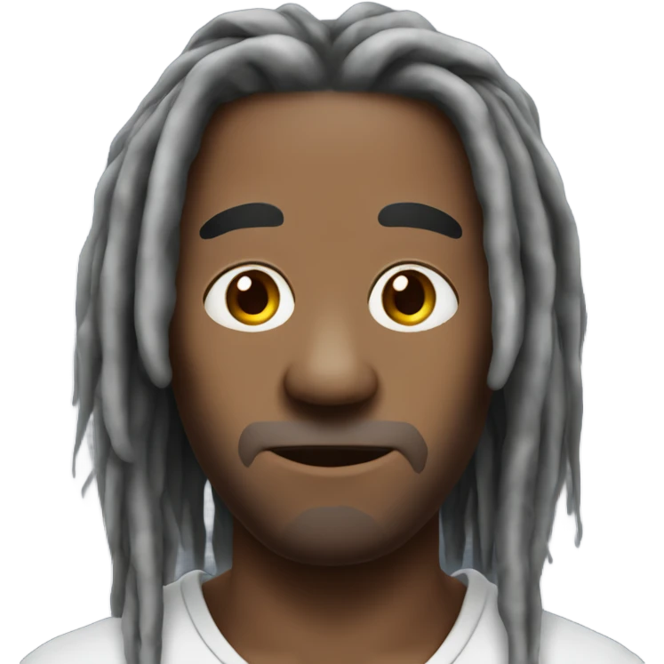 Man with black dreadlocks with nose ring  emoji