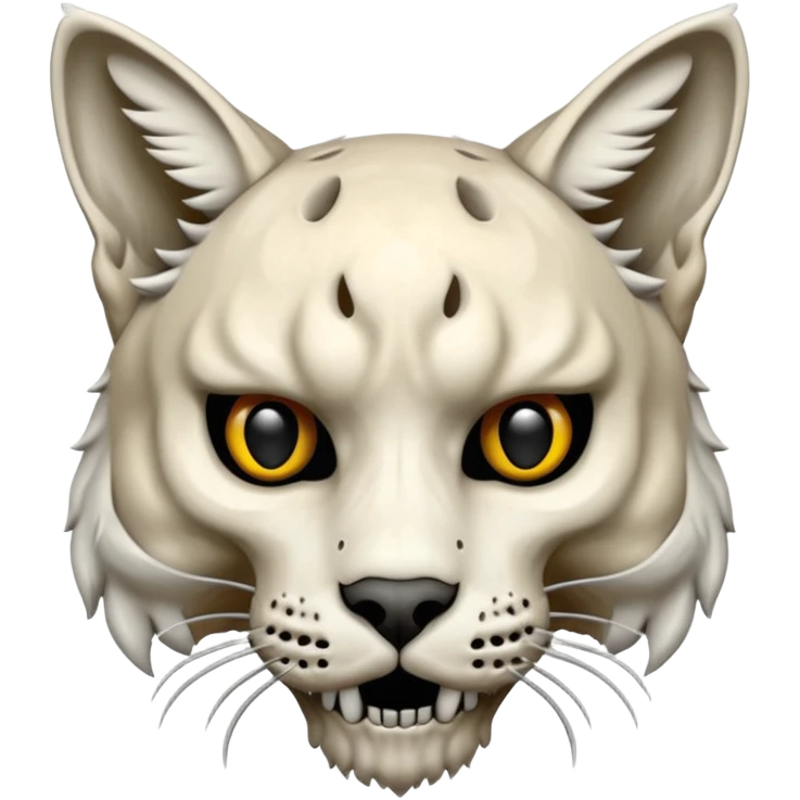 The real skull of a lynx emoji