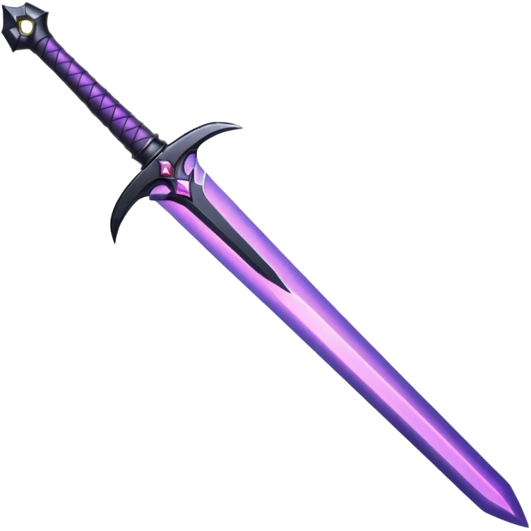 Shadow Fang — black steel + violet aura,Royal Sword. emoji