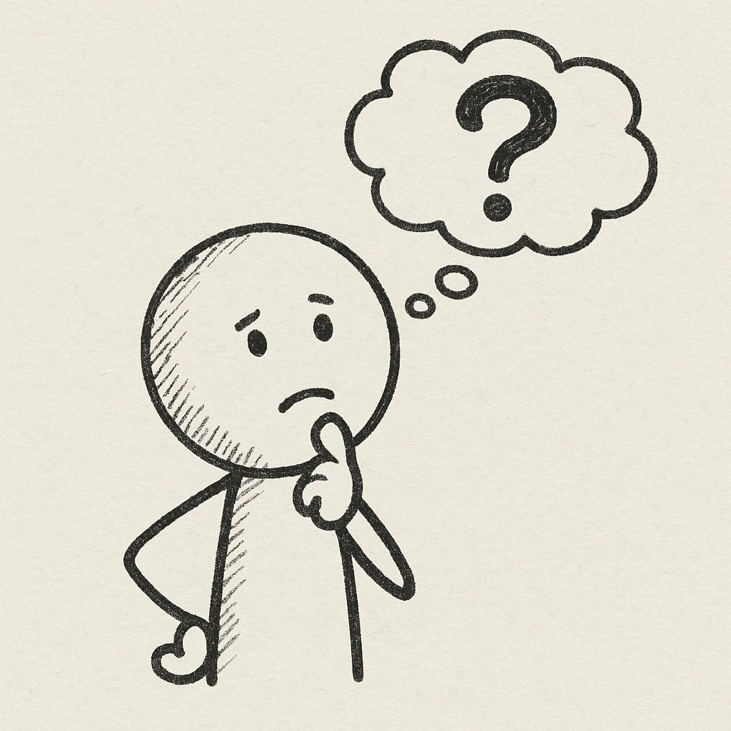 doodle person thinking emoji