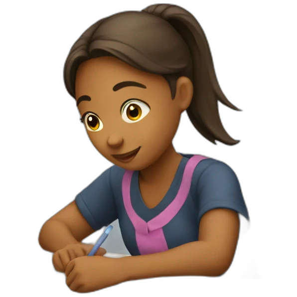 Girl studying emoji