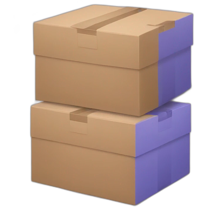 three boxes in different color emoji