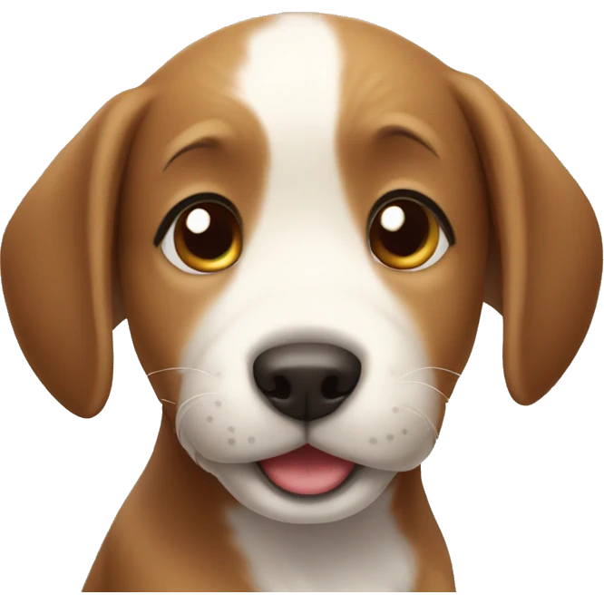 happy puppy with wagging tail emoji