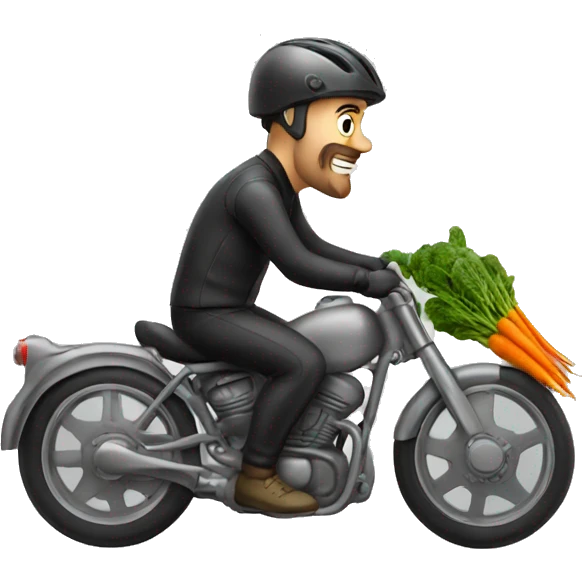 biker taking vegetables  emoji