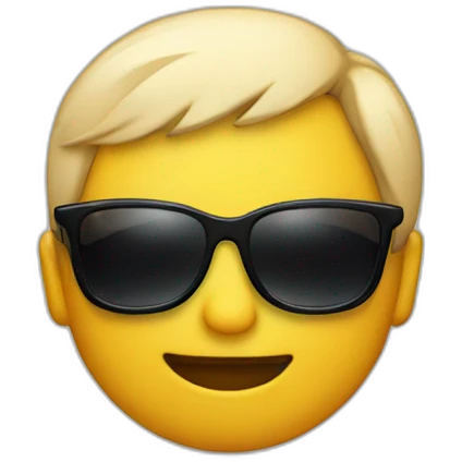 emodji with black sunglasses emoji