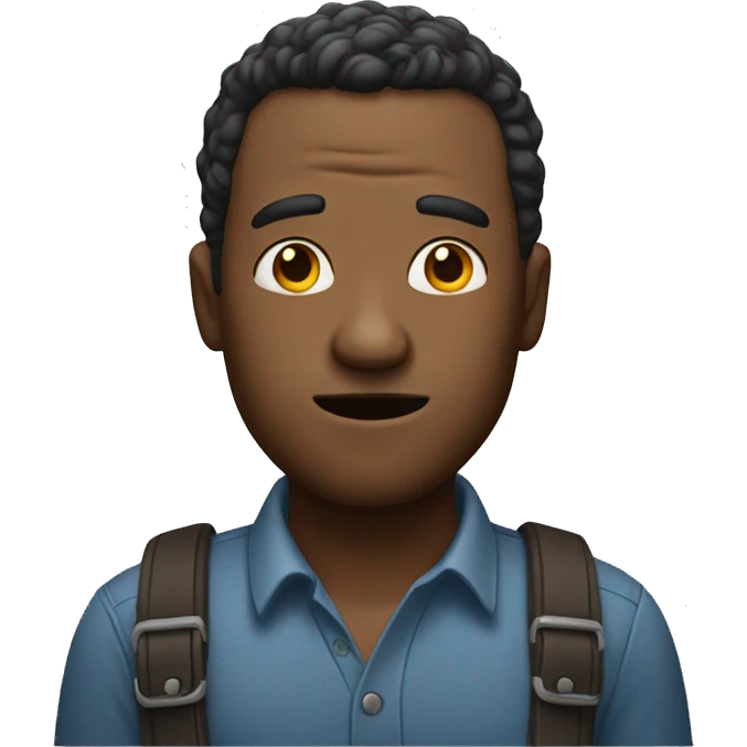 a man who's trying guess something emoji