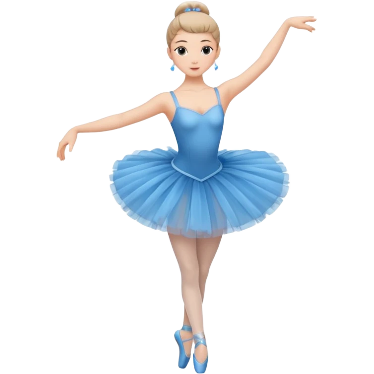 full body balet with blue tutu emoji