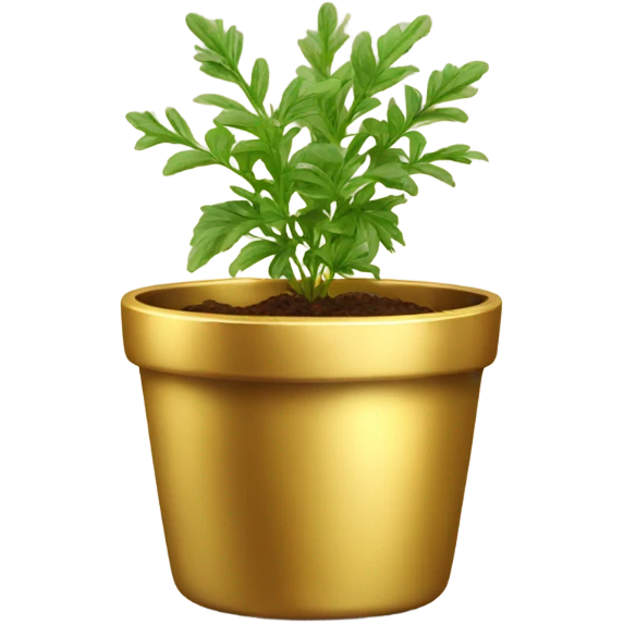 Herb in gold pot emoji