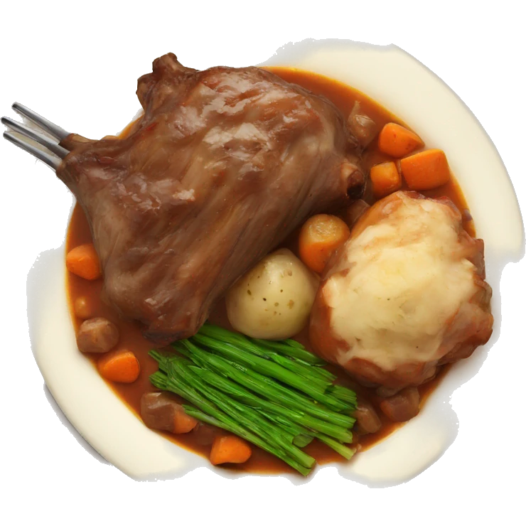 Lamb shank dinner  emoji