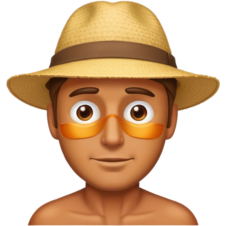 wet man with sunburn emoji