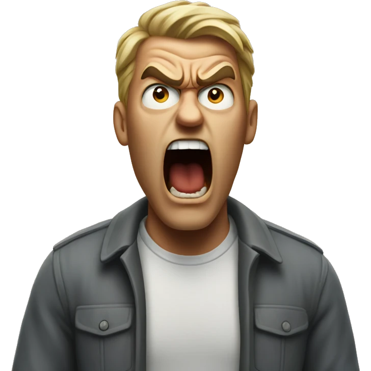 Angry person yelling emoji