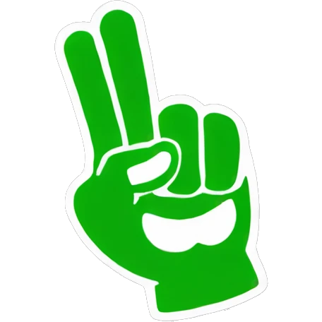 green foam finger emoji
