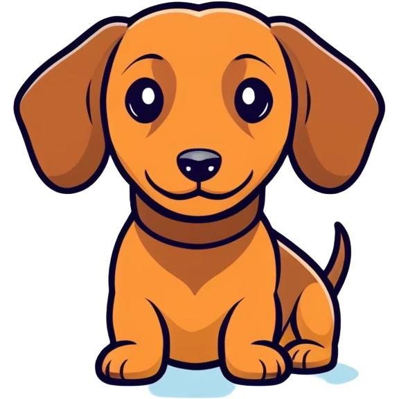A light brown miniature dachschund   emoji