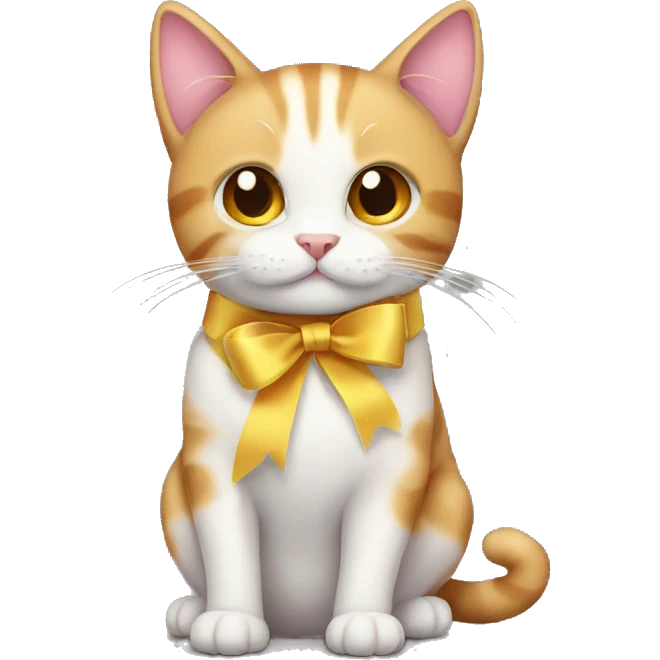 Cat with ribbon emoji