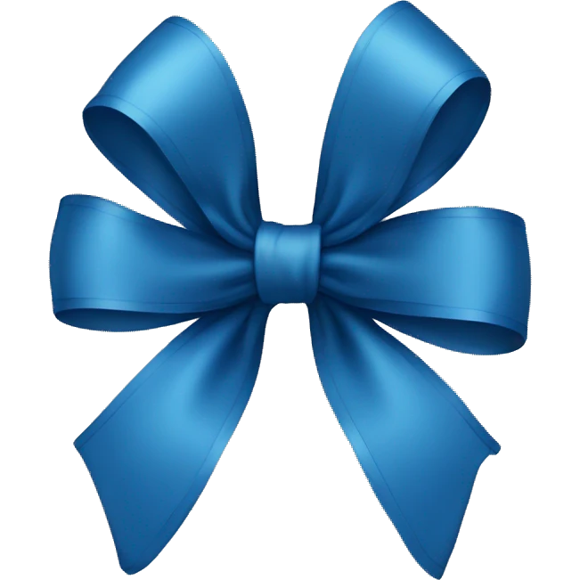 blue bow emoji