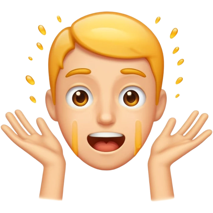 A person so exited they are sick  emoji