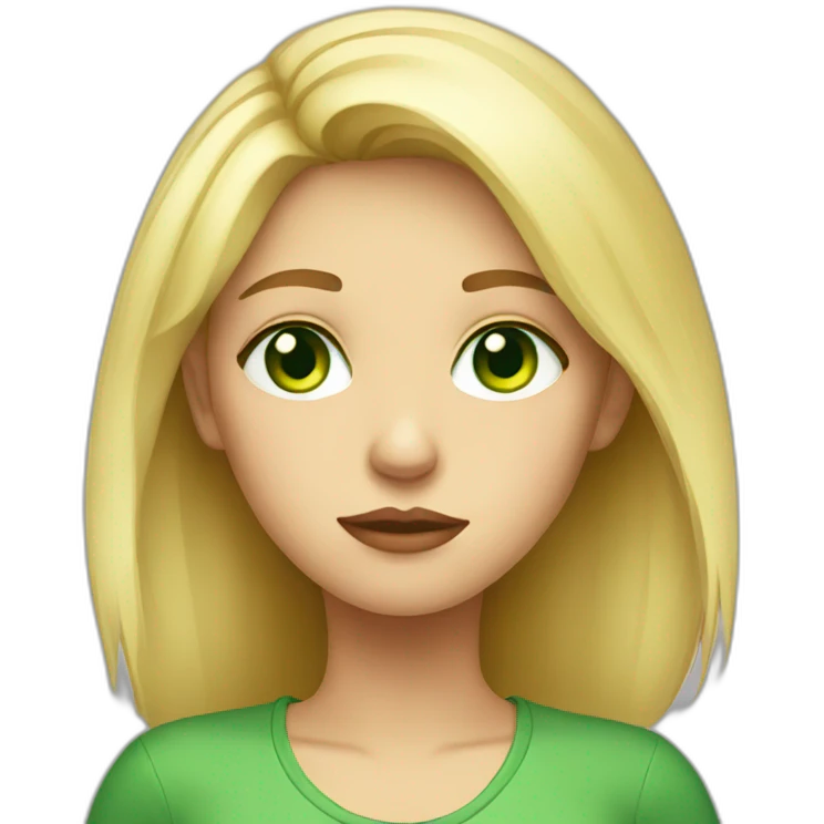 sad-blond-girl-with-green-eyes emoji