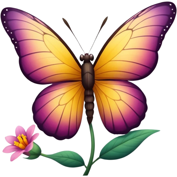Mariposa en una flor emoji