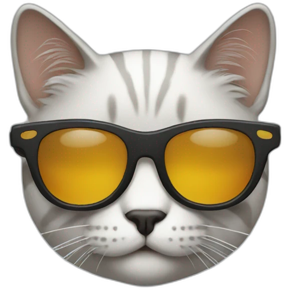 Cat with sunglasses emoji