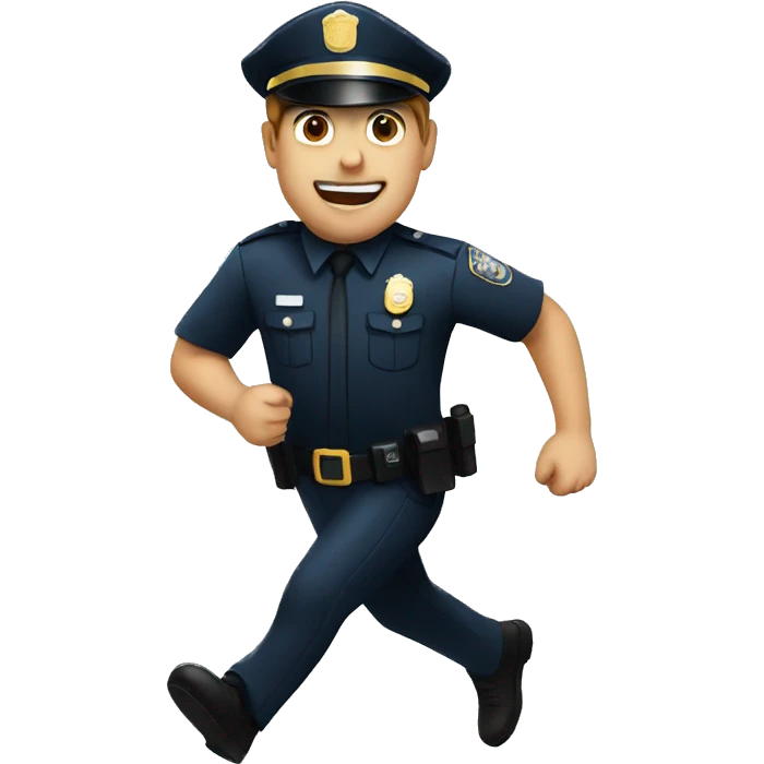 a cop running emoji