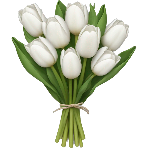 white tulip bouquet  emoji
