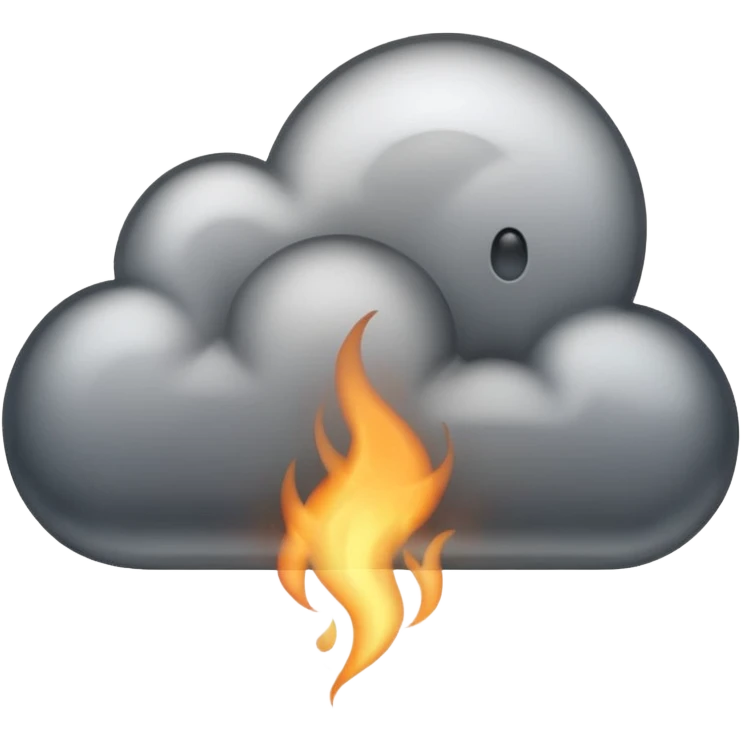communication through fire smoke emoji