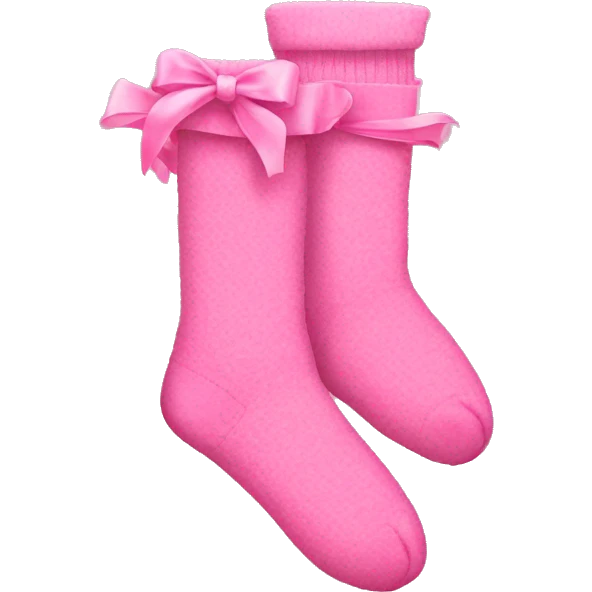 pink socks with ribbon emoji