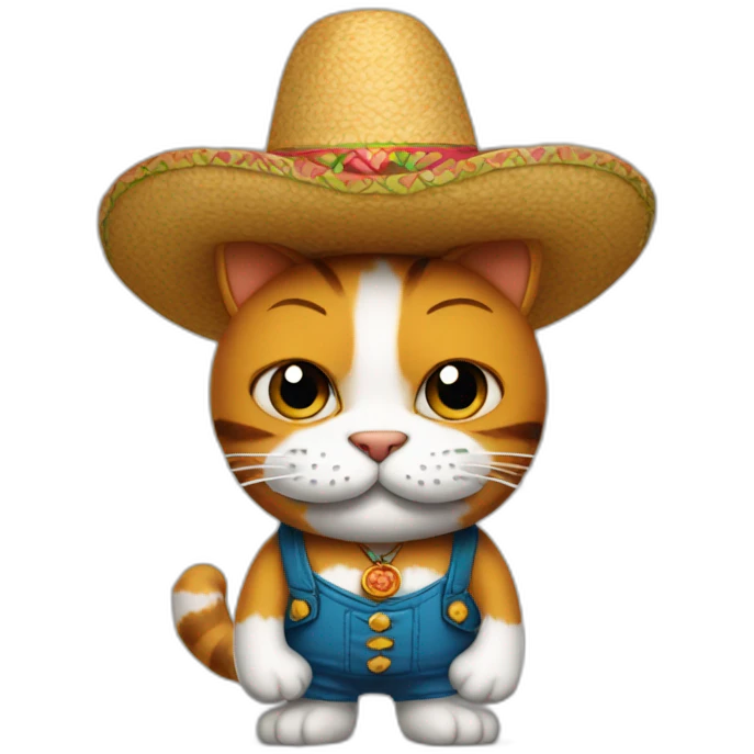 Garfield is wearing a sombrero emoji