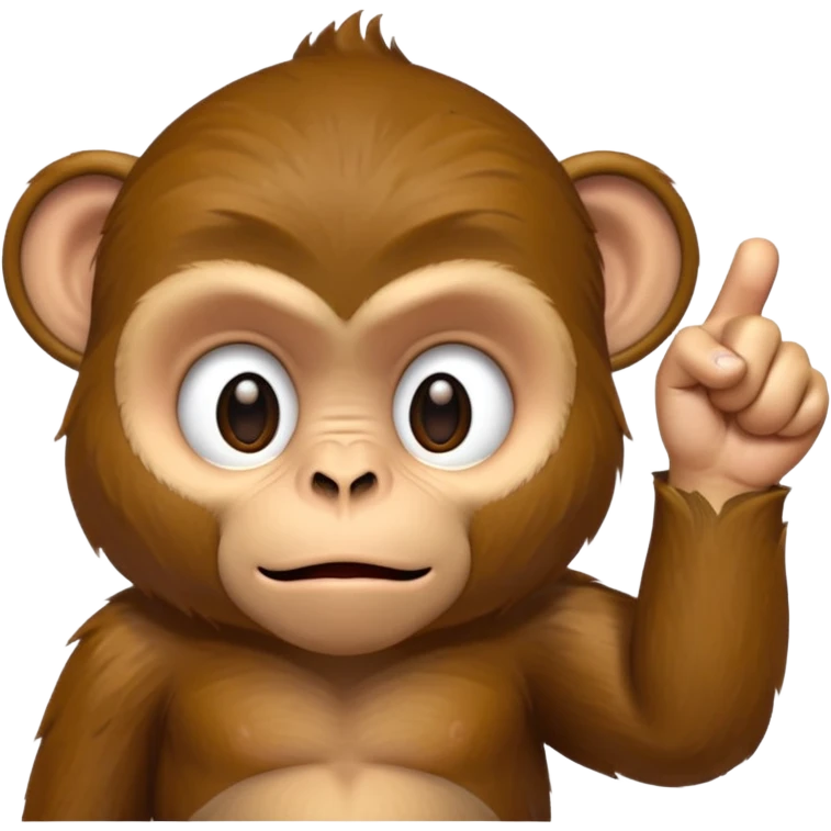 monkey with one thumbs down emoji