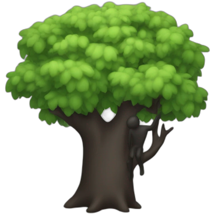 Un homme noir dans un arbre emoji