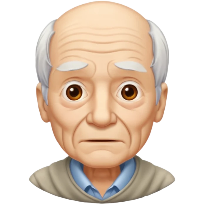 Decrepit Old Man that looks extremely senile emoji