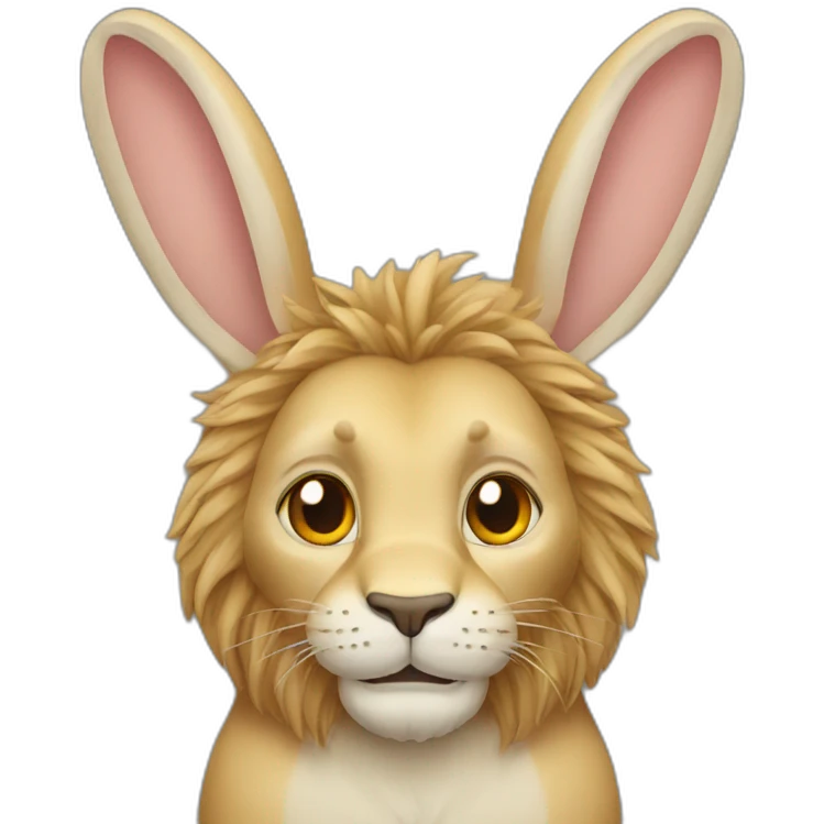 Rabbit lion head emoji