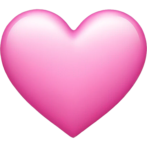 Pink love heart  emoji