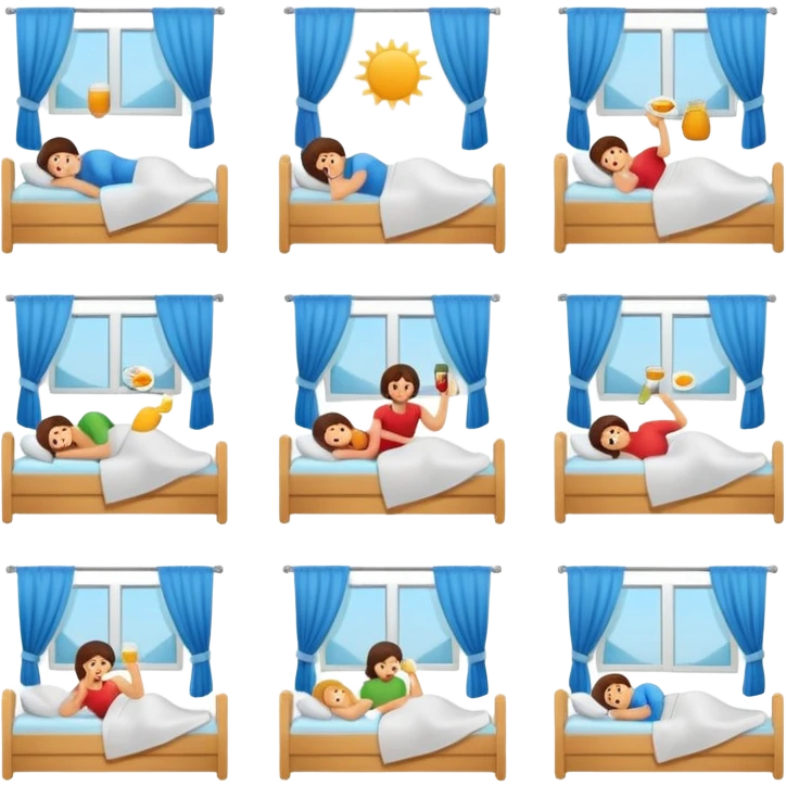 sequence of daily activities representing a routine emoji