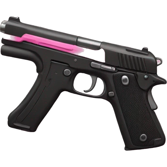 gun with black pink emoji