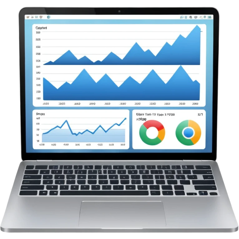 charts trading laptop emoji