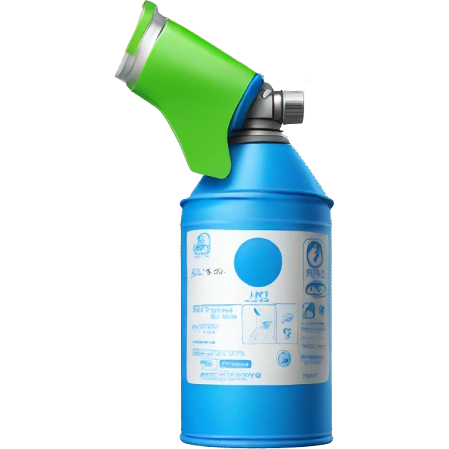 spray can, color blue, regular small spray nozzle emoji