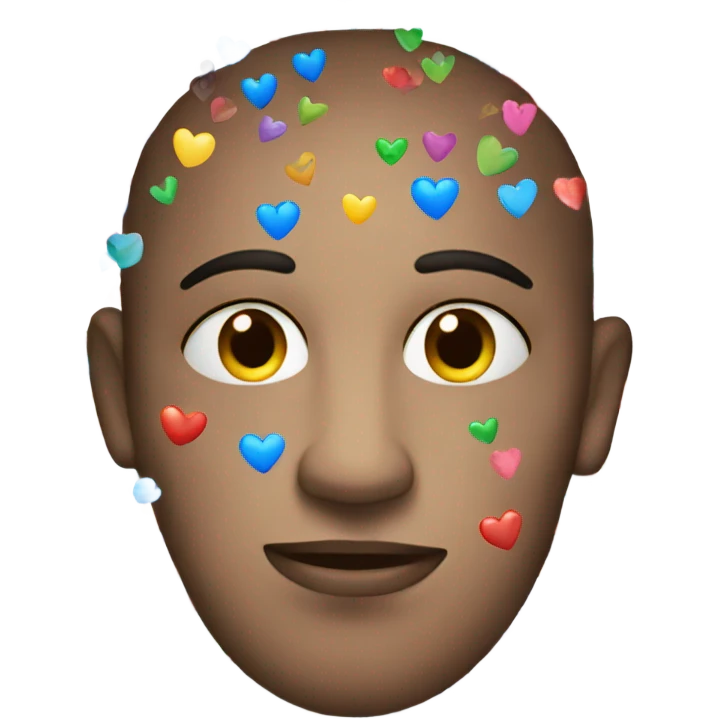 face with hearts all around it  emoji
