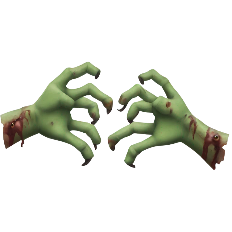 two zombie arms in a circle emoji