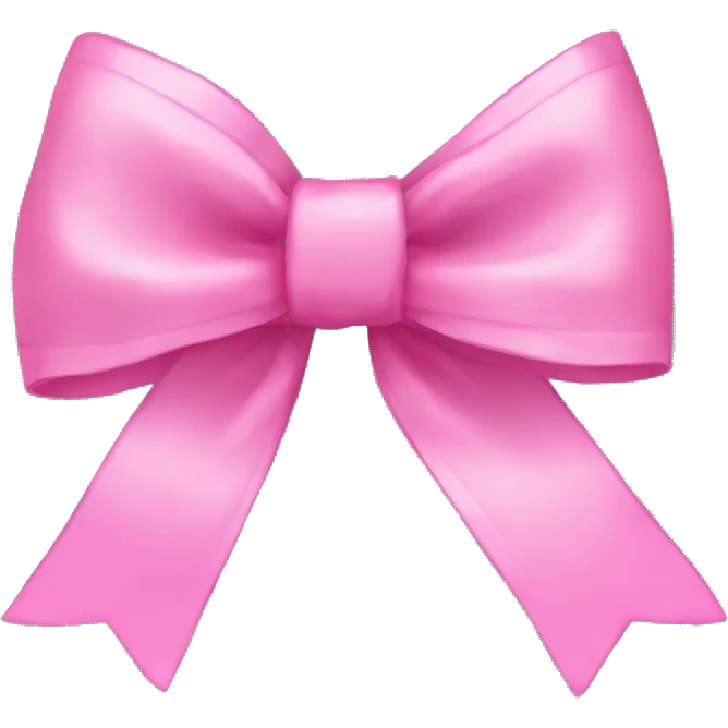 Pink aesthetic bow emoji
