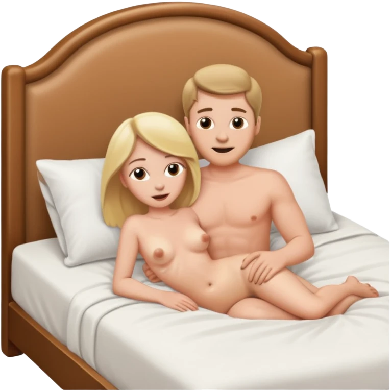 White Man and white woman having sex naked doggy style sex position emoji