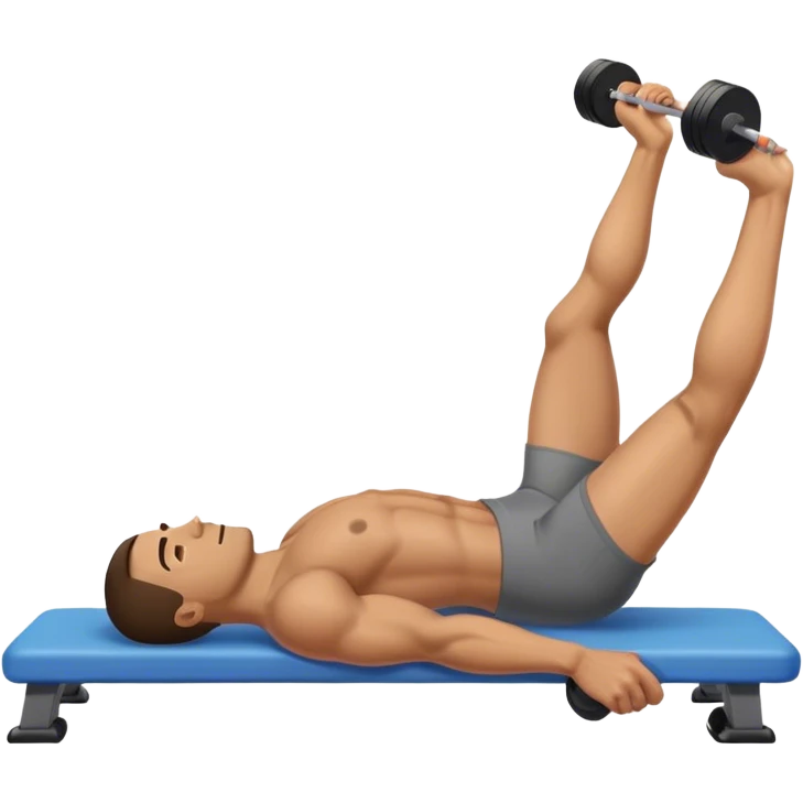 lying down man weighted glute bridges emoji