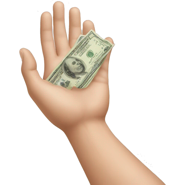 money on human hand emoji