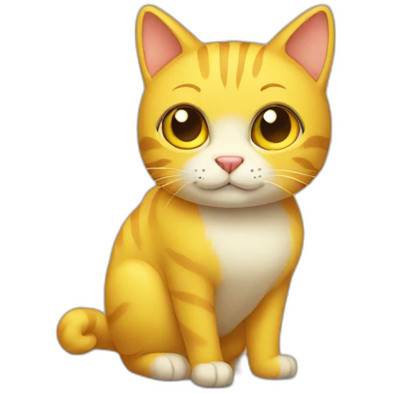 A yellow cat emoji