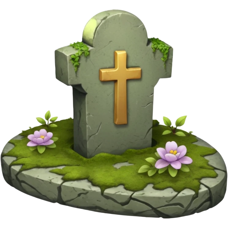 A 'Y' on a grave, no background emoji