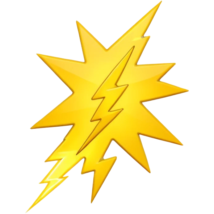 lightning flash yellow emoji