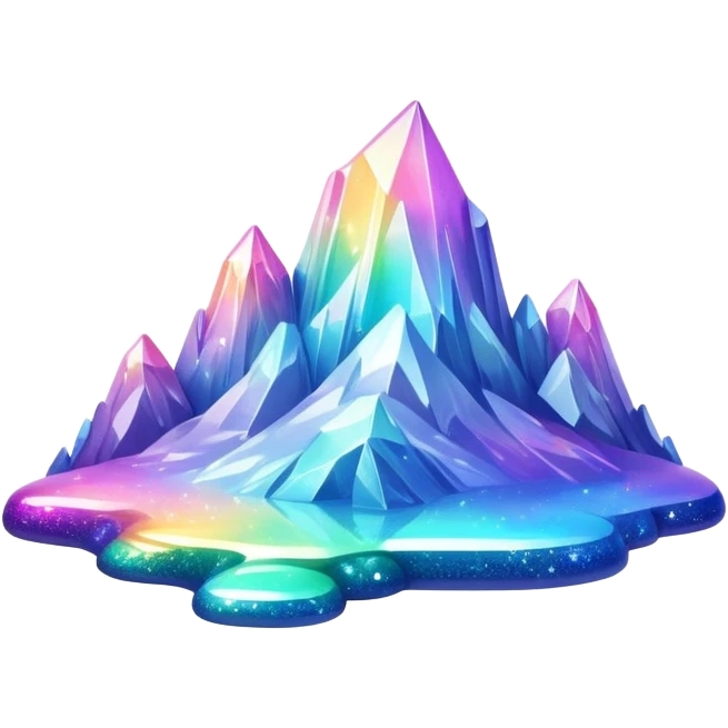 Iridescent big giant glistening glossy sparkly shiny glittery scenery  emoji