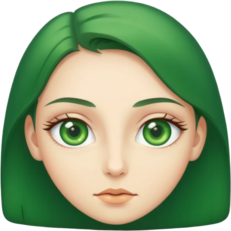 Make two green eyes emoji